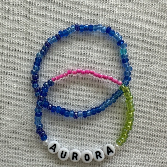 Disney Inspired Aurora stretch stack bracelet friendship gift idea - Picture 3 of 4